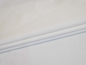Костюмная белая ткань из хлопка с эластаном ВЕ622