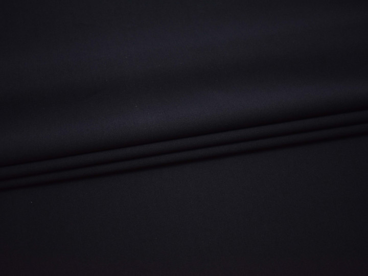 Костюмный креп тёмно-синий полиэстер с эластаном ВБ214