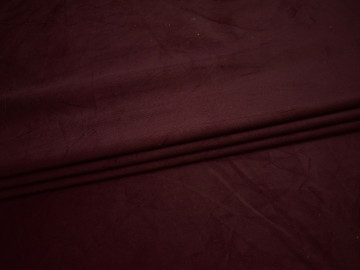 Костюмная бордовая ткань хлопок с эластаном ВА410
