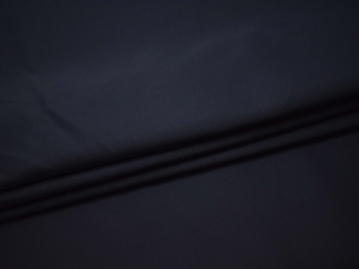 Костюмная тёмно-синяя ткань полиэстер с вискозой ВА422