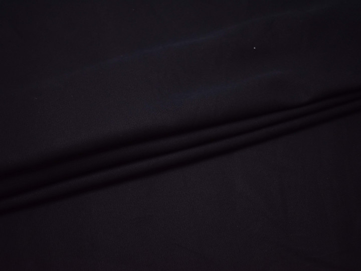 Костюмная тёмно-синяя ткань хлопок ВА21