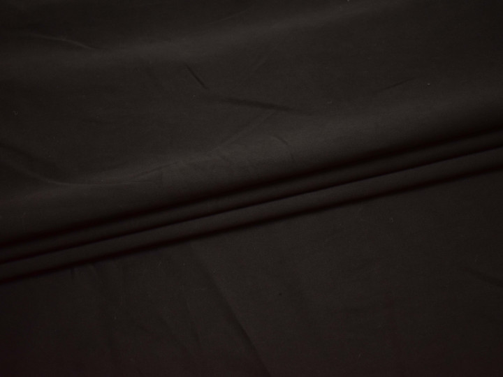 Костюмная тёмно-коричневая ткань хлопок с эластаном ВБ313