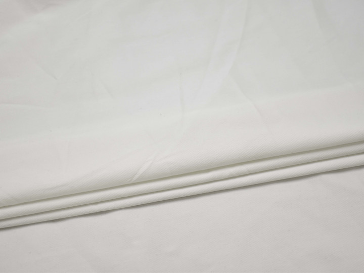 Костюмная белая ткань хлопок с эластаном ВВ21