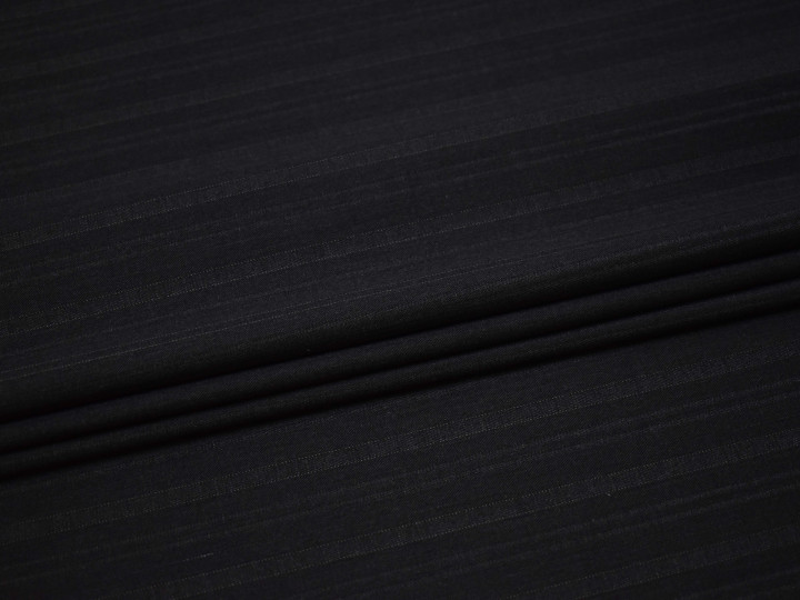 Костюмная тёмно-серая ткань в полоску вискоза эластан ВВ418