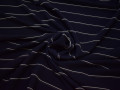 Костюмная тёмно-синяя ткань в полоску полиэстер ВВ428