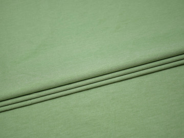 Костюмная зеленая ткань хлопок эластан ВГ130