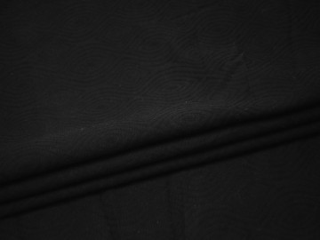 Костюмная черная ткань геометрический узор хлопок ВВ19