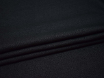 Костюмная синяя ткань шерсть полиэстер шёлк ГЕ469