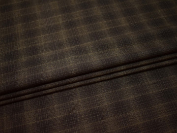 Костюмная коричневая ткань шерсть полиэстер ГД255