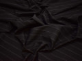 Костюмная черная ткань в красную и розовую полоску хлопок эластан ВВ51
