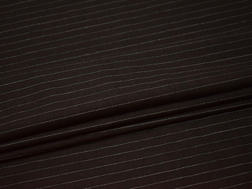 Костюмная коричневая ткань хлопок шерсть полиэстер эластан  ВГ35