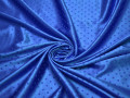 Подкладочная синяя ткань геометрический узор полиэстер ГА189