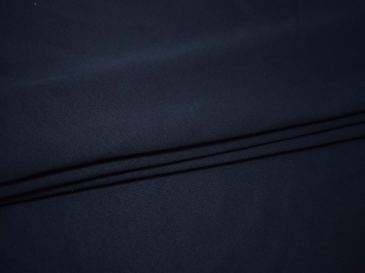Костюмная тёмно-синяя ткань хлопок полиэстер ВГ220