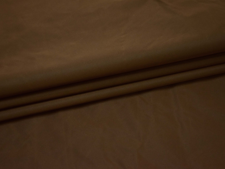 Курточная однотонная коричневая ткань полиэстер БЕ1-99