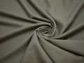 Костюмная ткань серо-зеленая  фактурная полоска шерсть эластан ГД329