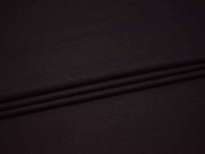 Костюмная темно-фиолетовая ткань шелк хлопок ГД43