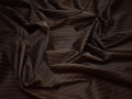 Костюмная коричневая в полоску ткань хлопок эластан ВЕ57