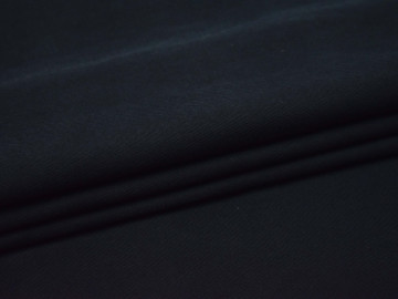 Костюмная тёмно-синяя ткань хлопок шерсть ГД422