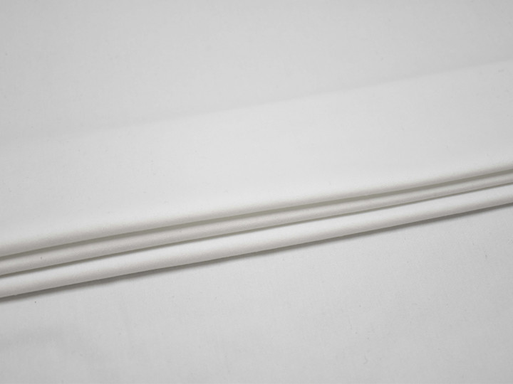 Костюмная белая ткань хлопок полиэстер ГГ439