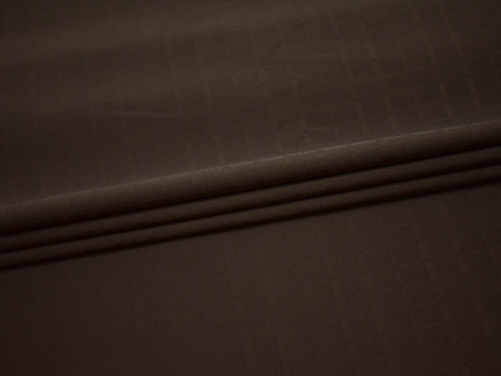 Костюмная фактурная коричневая ткань полиэстер эластан ГГ442