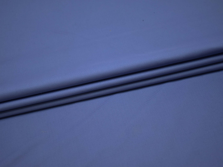 Костюмная голубая ткань хлопок полиэстер ВЕ223