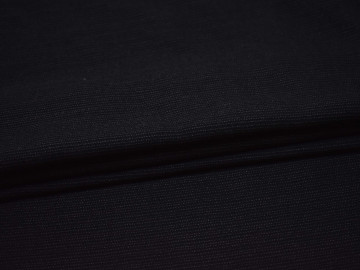 Костюмный черный шёлк с шерстью и полиэстером ГД149