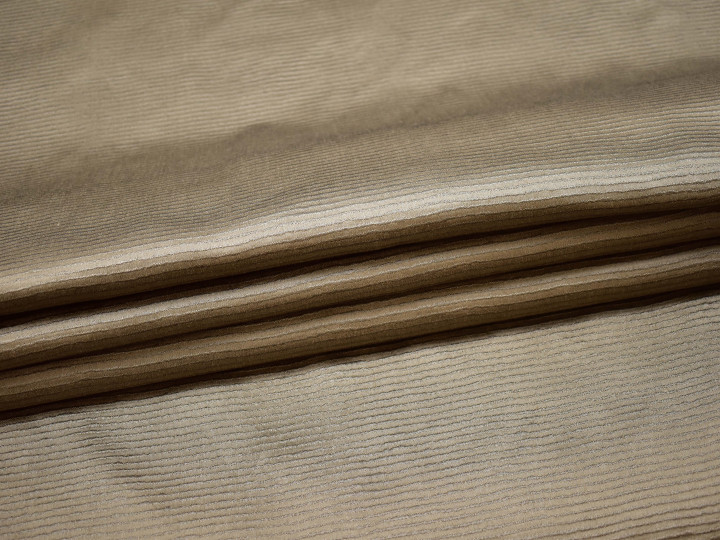 Костюмная фактурная бежевая ткань шелк ГД135