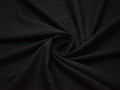 Костюмная черная ткань полоска шелк ГД134
