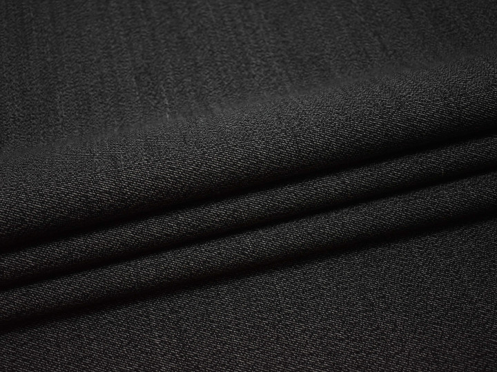 Костюмная серо-черная ткань шерсть полиэстер ГЕ530