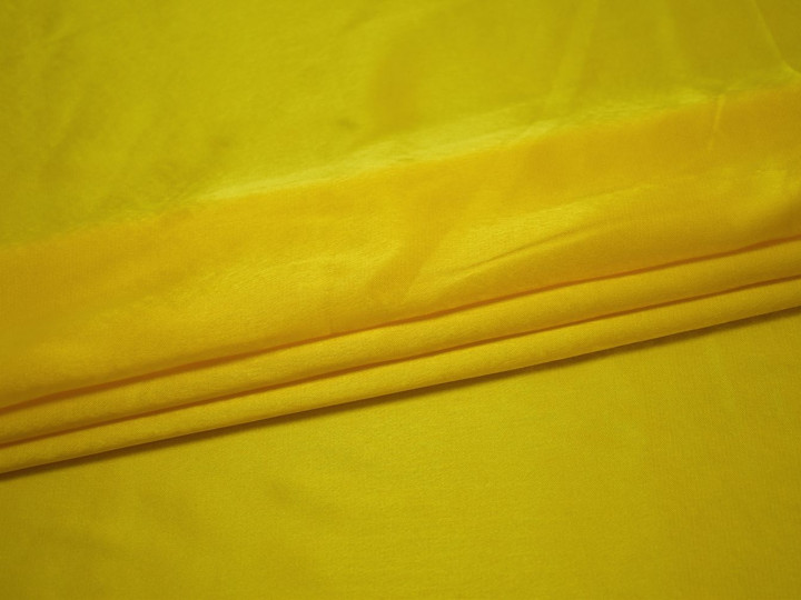 Креп-сатин желтый полиэстер ГБ1135