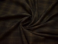 Костюмная коричневая ткань полоска шерсть полиэстер ДЕ341