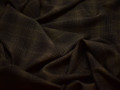 Костюмная коричневая ткань полоска шерсть полиэстер ДЕ341
