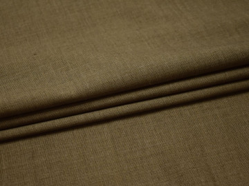 Костюмная оливковая ткань шерсть полиэстер ДЕ343