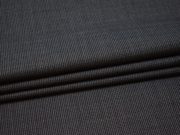 Костюмная серо-черная ткань шерсть полиэстер ДЕ318