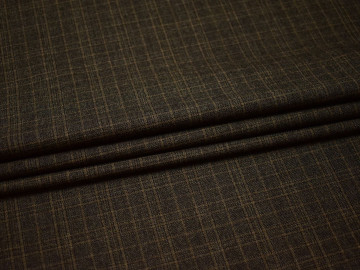 Костюмная коричневая ткань шерсть полиэстер ДЕ316