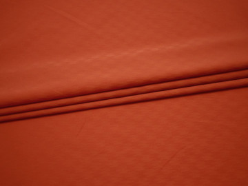 Плательная оранжевая ткань узор полиэстер эластан БА225