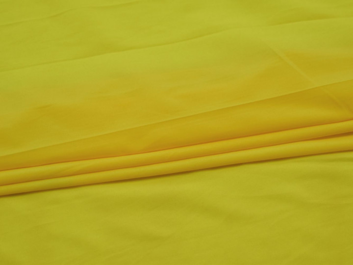 Плательная желтая ткань полиэстер эластан БА227