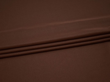 Плательная коричневая ткань полиэстер БА215