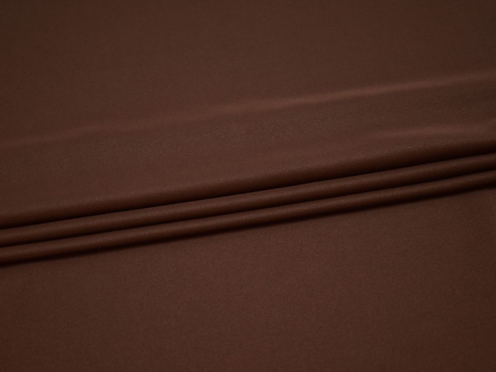 Плательная коричневая ткань полиэстер БА215