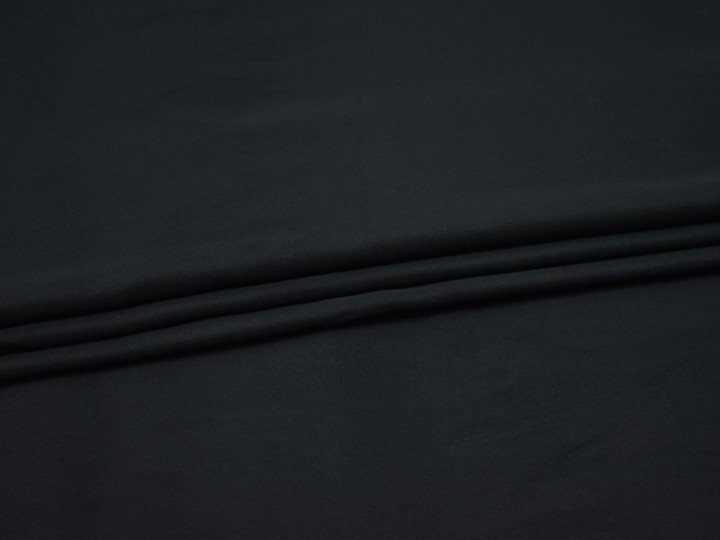 Плательная темно-синяя ткань полиэстер БА211