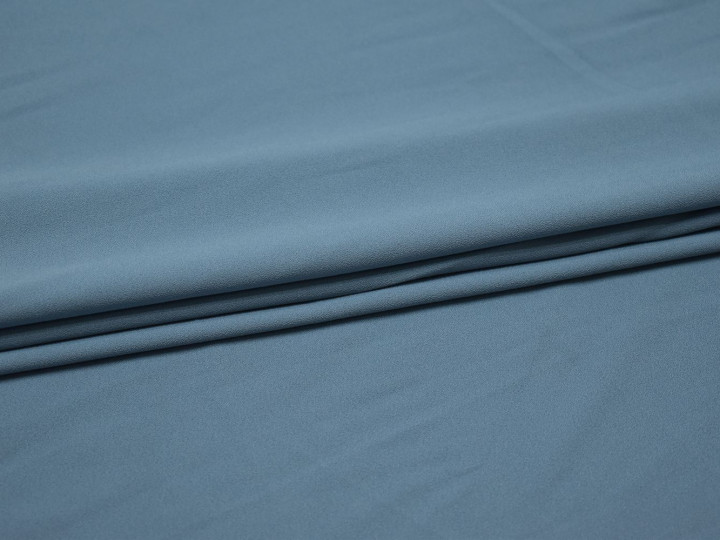 Плательная голубая ткань полиэстер БА2109