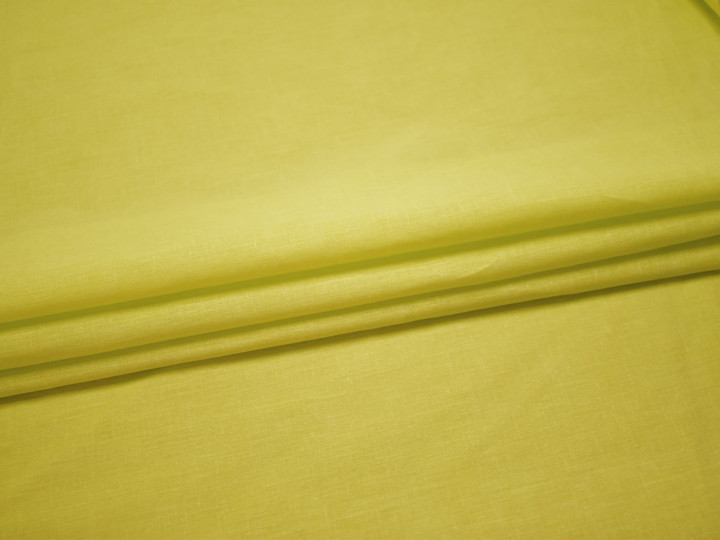 Плательная салатовая ткань хлопок полиэстер БВ16