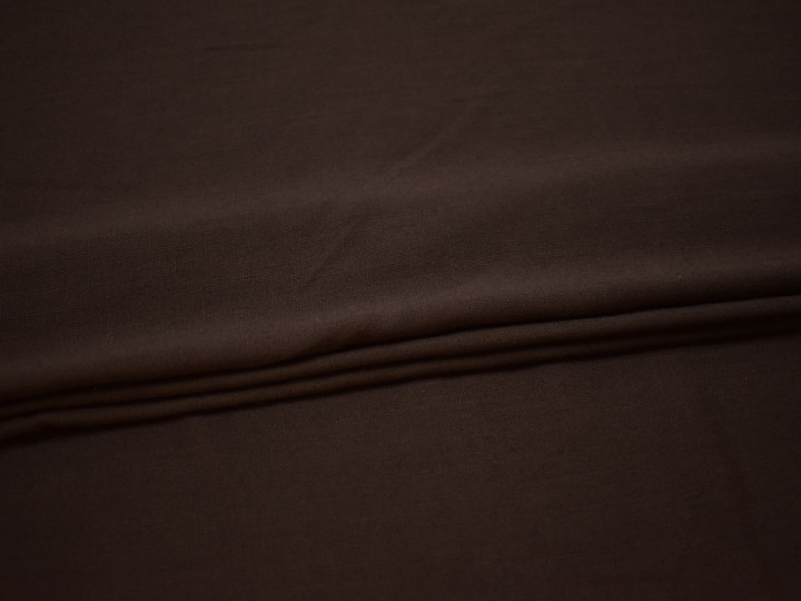 Плательная коричневая ткань вискоза эластан БВ136