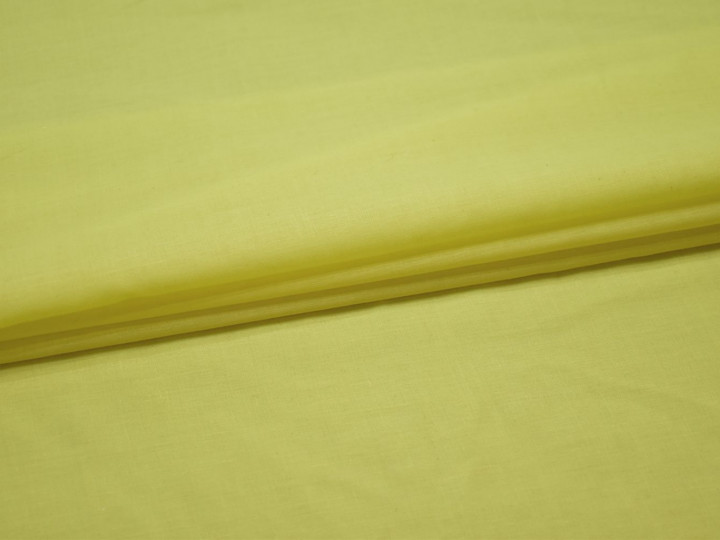 Плательная салатовая ткань хлопок полиэстер БВ253