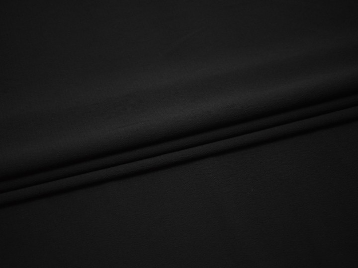 Плательная черная ткань полиэстер БА387