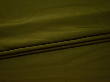 Плательная цвета хаки ткань полиэстер БА367