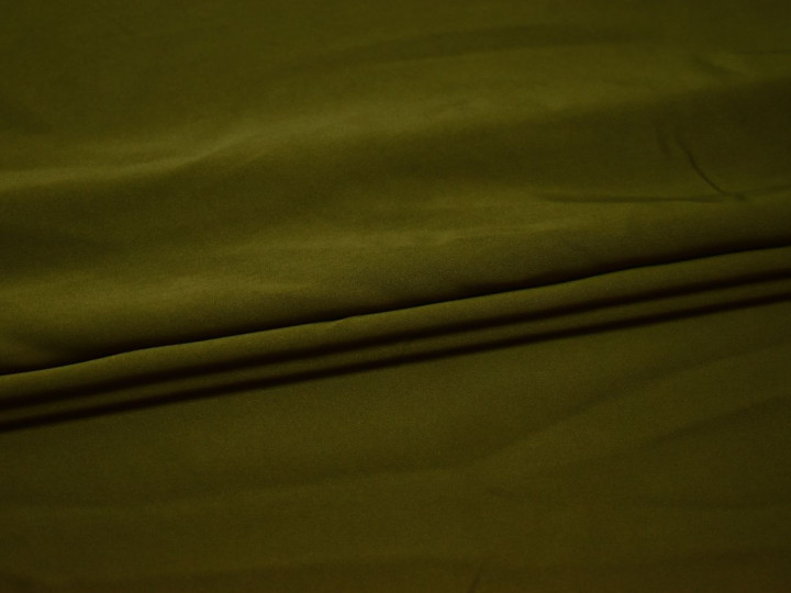 Плательная цвета хаки ткань полиэстер БА367
