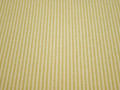 Костюмная белая и желтая ткань полоска хлопок ВБ426