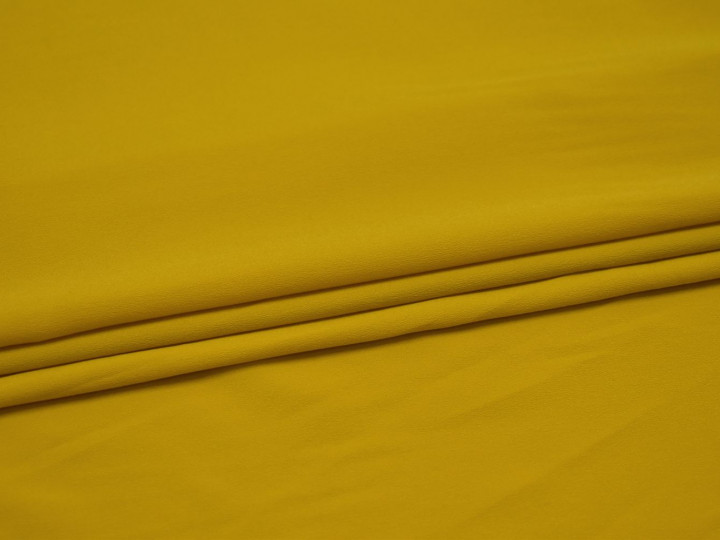 Плательная желтая ткань полиэстер БА152