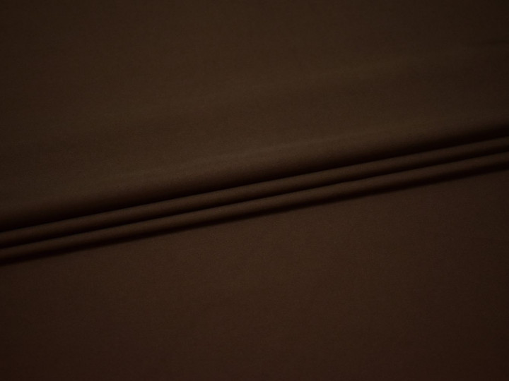 Плательная коричневая ткань полиэстер БА134